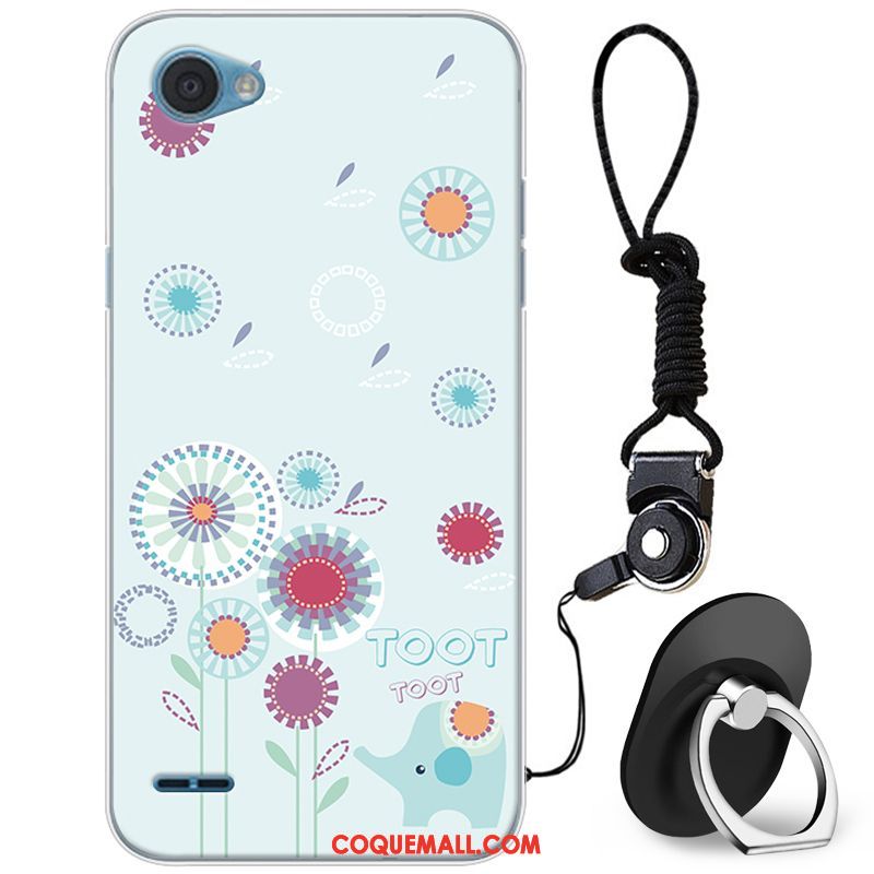 Étui Lg Q6 Tout Compris Dessin Animé Bleu, Coque Lg Q6 Charmant Téléphone Portable