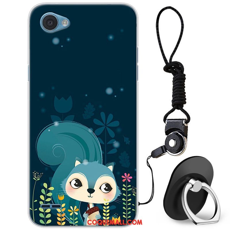 Étui Lg Q6 Tout Compris Dessin Animé Bleu, Coque Lg Q6 Charmant Téléphone Portable