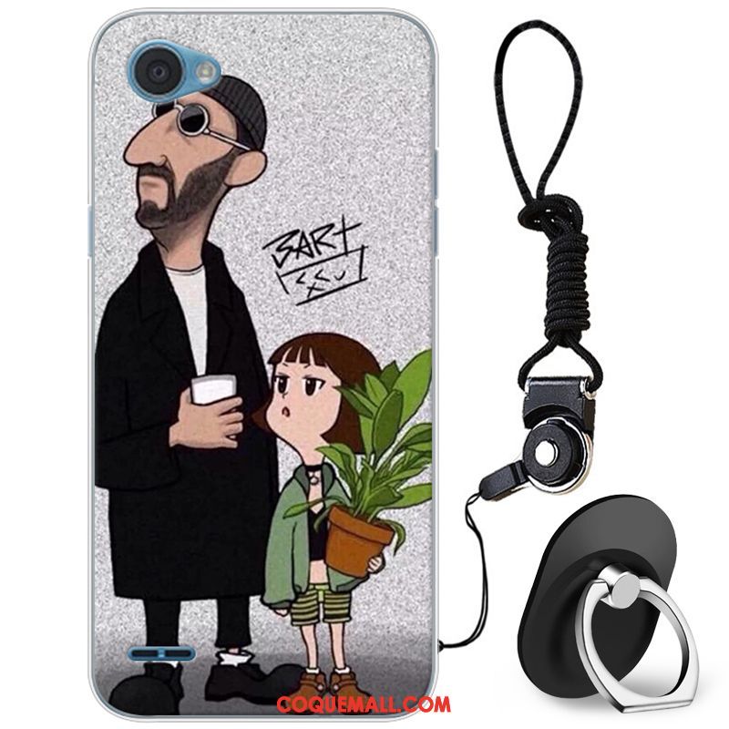 Étui Lg Q6 Tout Compris Dessin Animé Bleu, Coque Lg Q6 Charmant Téléphone Portable