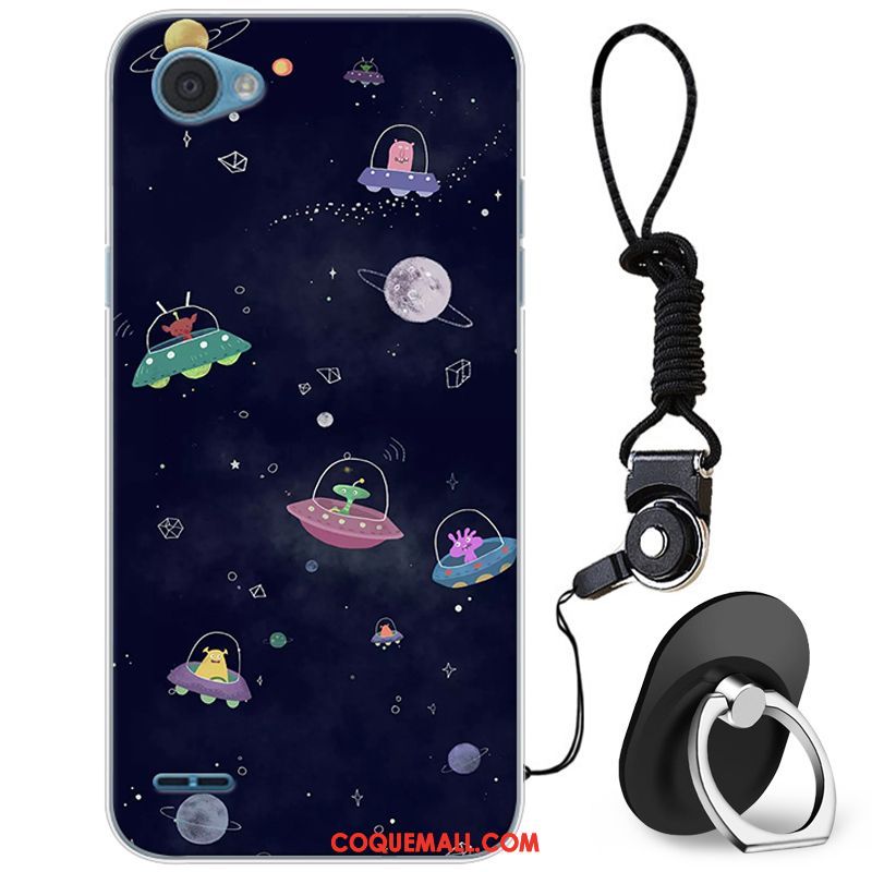 Étui Lg Q6 Tout Compris Dessin Animé Bleu, Coque Lg Q6 Charmant Téléphone Portable