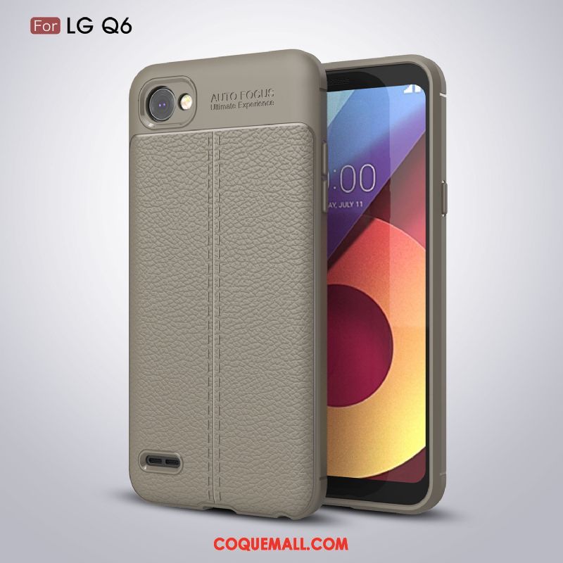 Étui Lg Q6 Téléphone Portable Bleu Protection, Coque Lg Q6 Tout Compris Couleur Unie