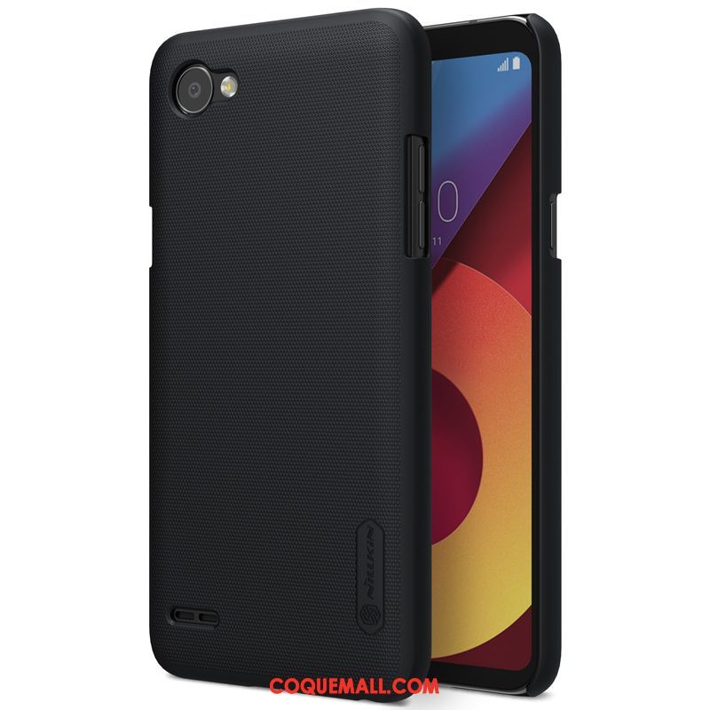 Étui Lg Q6 Téléphone Portable Noir Antidérapant, Coque Lg Q6 Difficile Délavé En Daim