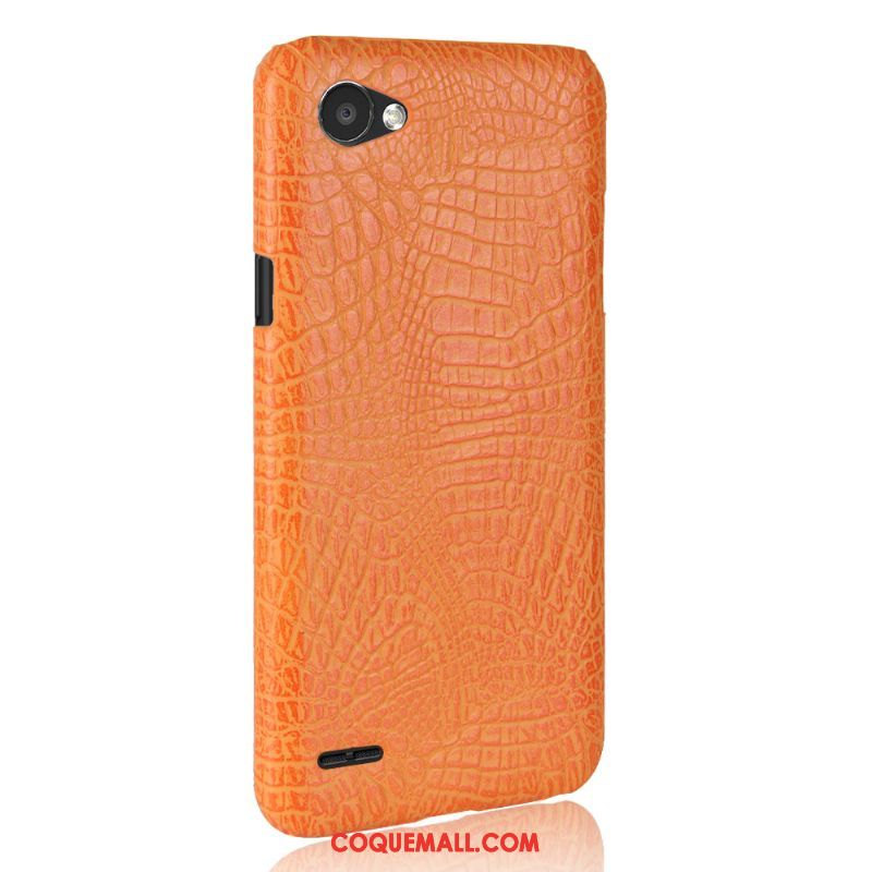 Étui Lg Q6 Téléphone Portable Tendance Rouge, Coque Lg Q6 Difficile Crocodile Modèle Orange