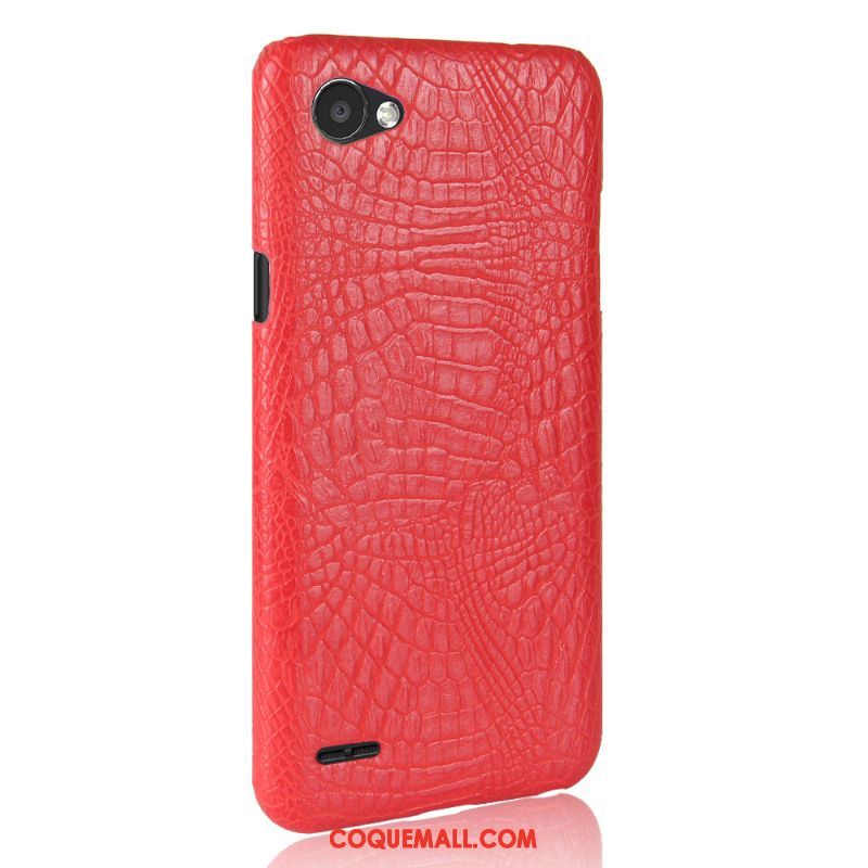 Étui Lg Q6 Téléphone Portable Tendance Rouge, Coque Lg Q6 Difficile Crocodile Modèle Orange