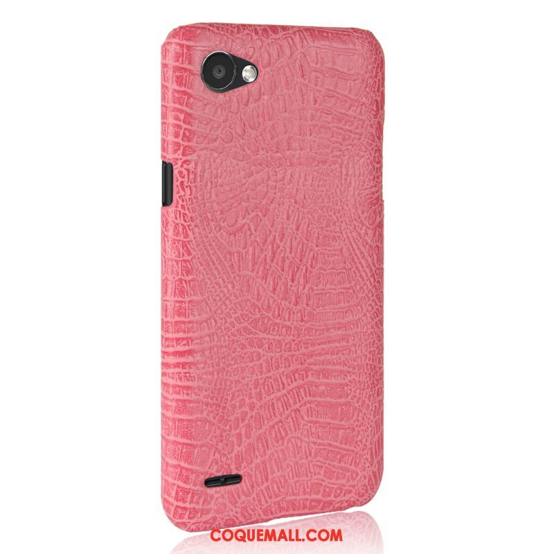 Étui Lg Q6 Téléphone Portable Tendance Rouge, Coque Lg Q6 Difficile Crocodile Modèle Orange