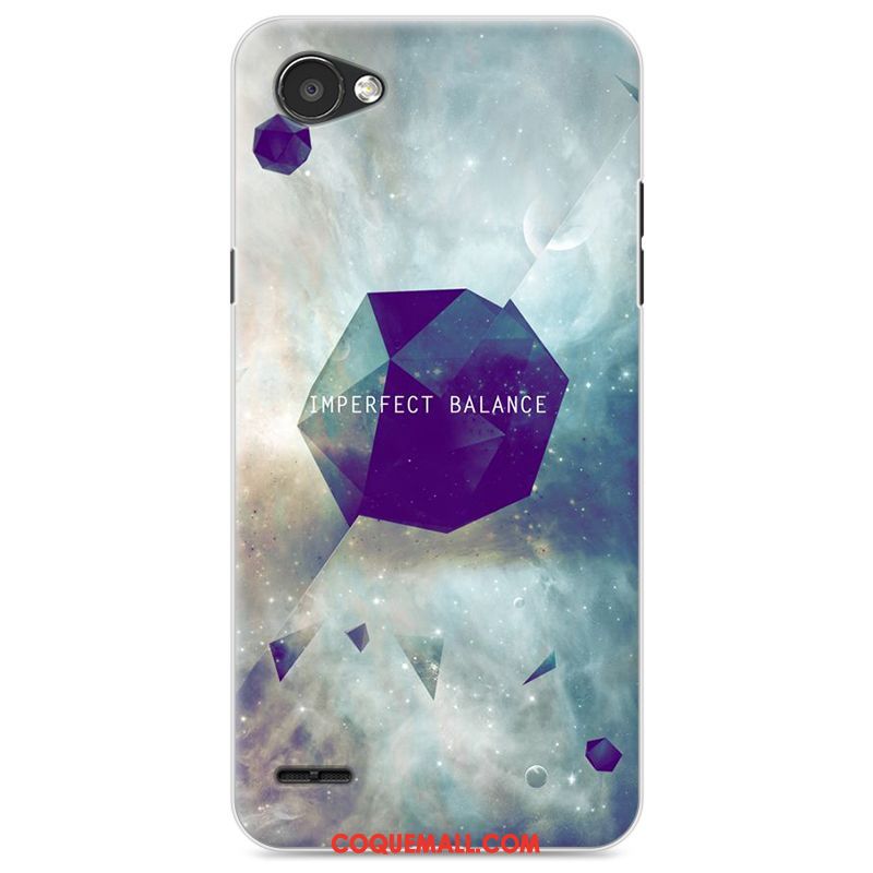 Étui Lg Q6 Violet Silicone Dessin Animé, Coque Lg Q6 Charmant Incassable