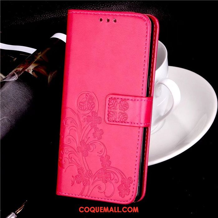 Étui Lg Q6 Étui En Cuir Rose Tendance, Coque Lg Q6 Téléphone Portable Portefeuille