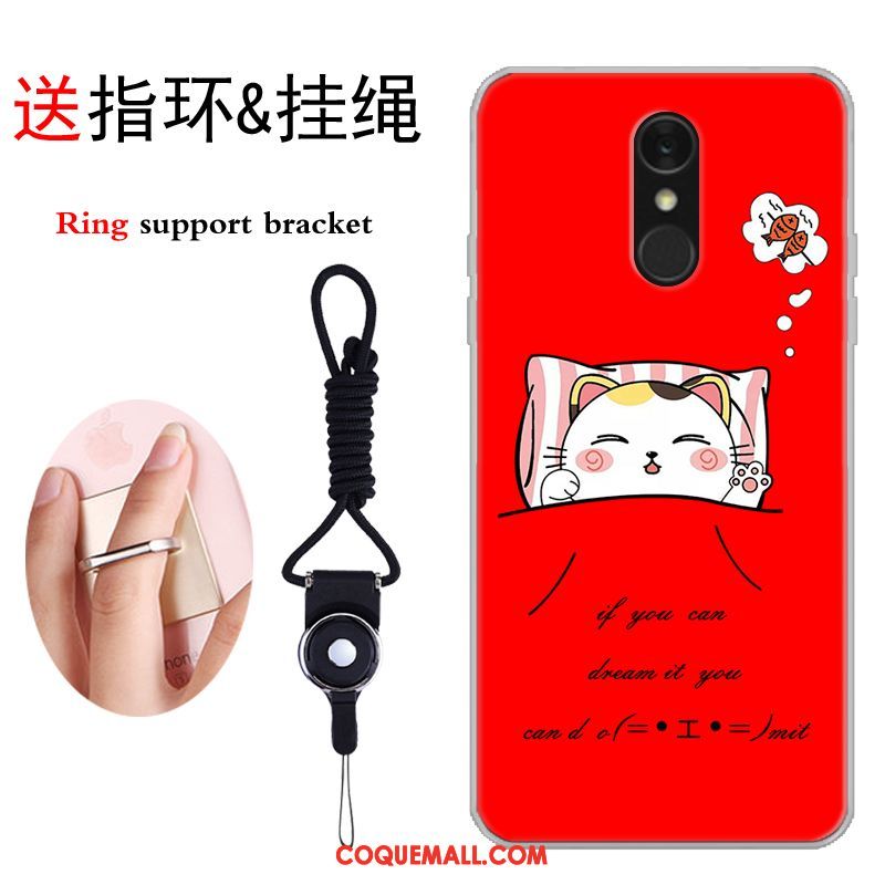 Étui Lg Q7 Marque De Tendance Chat Tout Compris, Coque Lg Q7 Dessin Animé Créatif