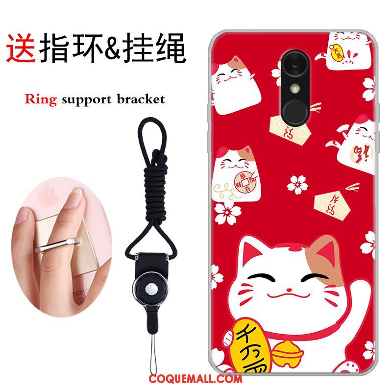 Étui Lg Q7 Marque De Tendance Chat Tout Compris, Coque Lg Q7 Dessin Animé Créatif