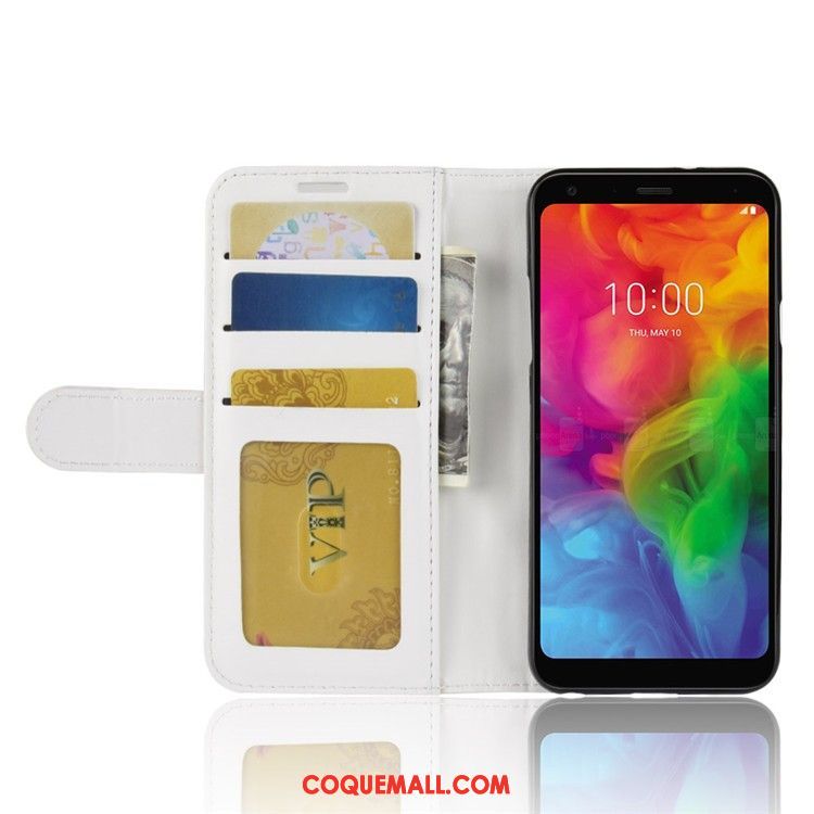 Étui Lg Q7 Support Téléphone Portable Protection, Coque Lg Q7 Étui En Cuir Rouge