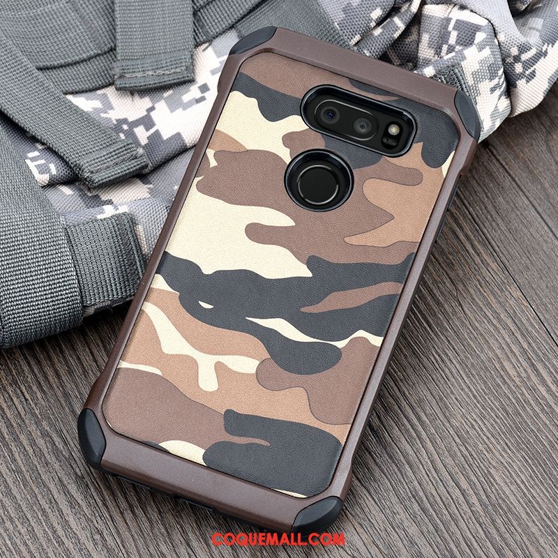 Étui Lg V30 Camouflage Incassable Tendance, Coque Lg V30 Tout Compris Protection Braun