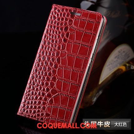 Étui Lg V30 Cuir Pure Téléphone Portable, Coque Lg V30 Business Rouge