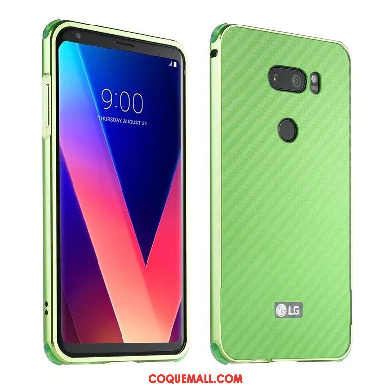 Étui Lg V30 Délavé En Daim Noir Incassable, Coque Lg V30 Métal Téléphone Portable