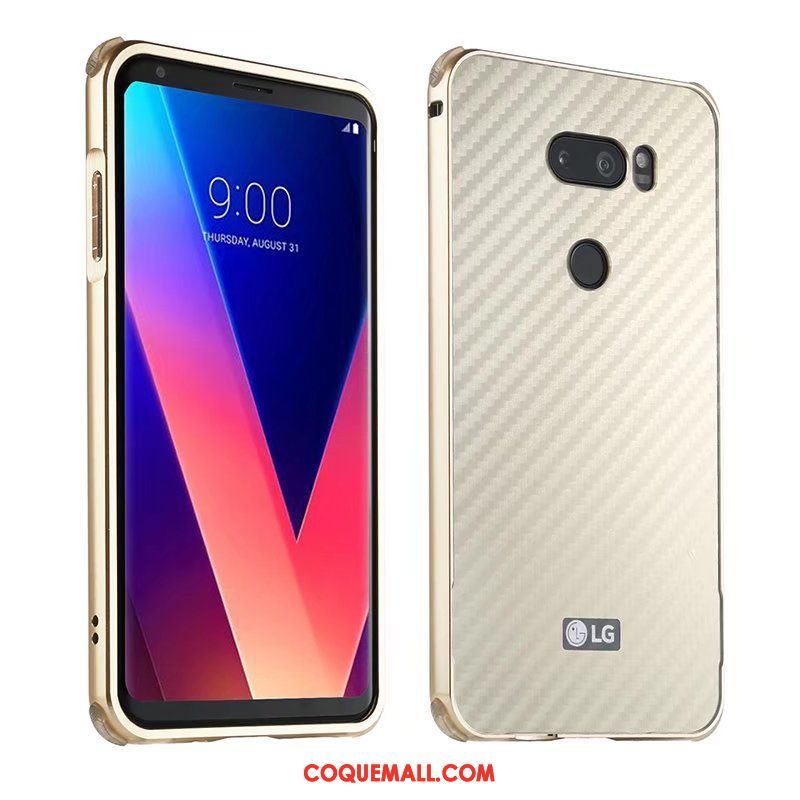 Étui Lg V30 Délavé En Daim Noir Incassable, Coque Lg V30 Métal Téléphone Portable