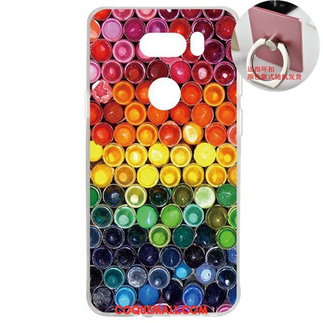 Étui Lg V30 Fleur Rose Marque De Tendance, Coque Lg V30 Silicone Téléphone Portable