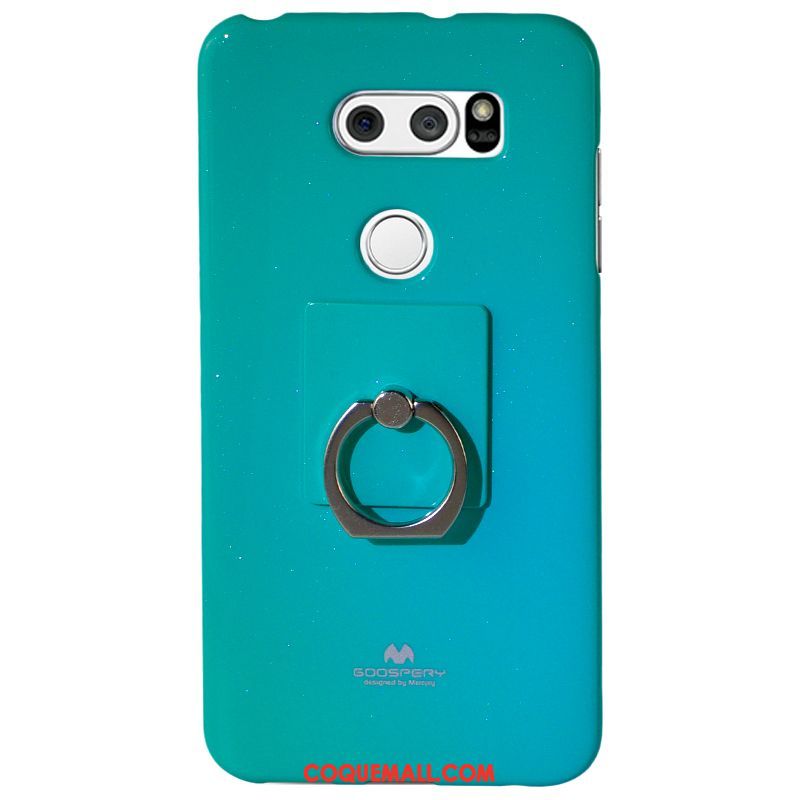 Étui Lg V30 Fluide Doux Rouge Transparent, Coque Lg V30 Téléphone Portable Tout Compris