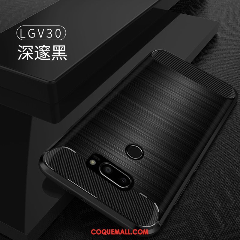 Étui Lg V30 Fluide Doux Tout Compris Incassable, Coque Lg V30 Délavé En Daim Silicone