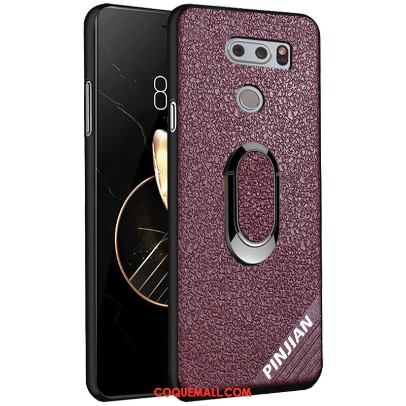 Étui Lg V30 Gaufrage Incassable Téléphone Portable, Coque Lg V30 Mode Similicuir