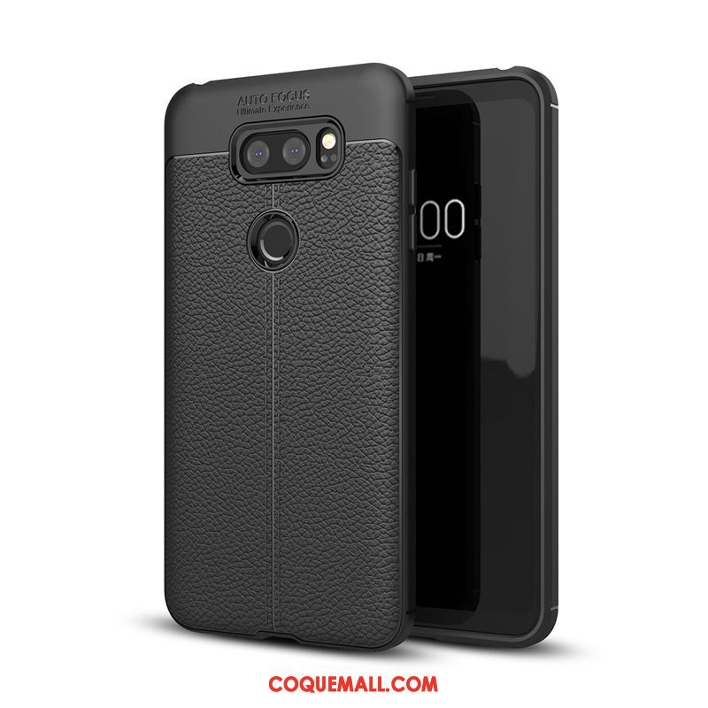 Étui Lg V30 Incassable Protection Rouge, Coque Lg V30 Fluide Doux Étoile