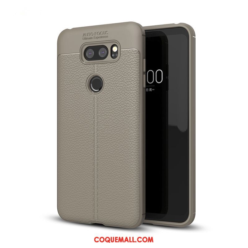 Étui Lg V30 Incassable Protection Rouge, Coque Lg V30 Fluide Doux Étoile