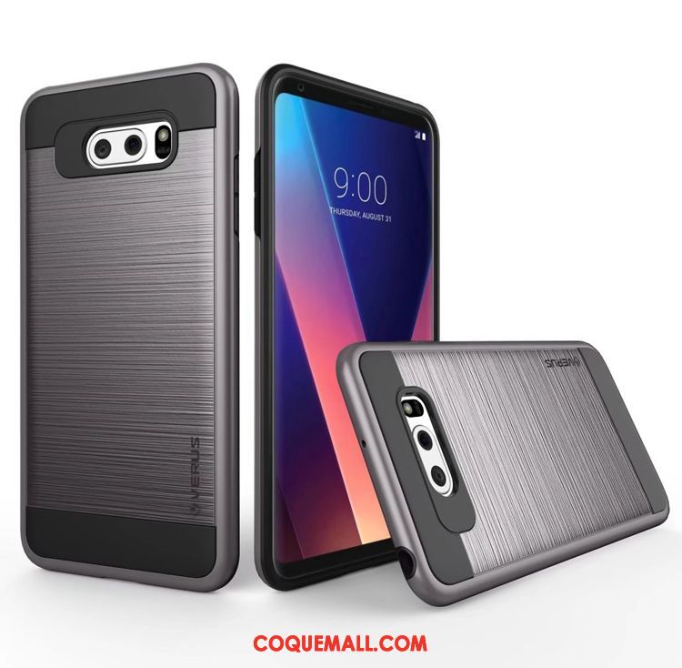 Étui Lg V30 Nouveau Trois Défenses Pu, Coque Lg V30 Coque En Silicone Incassable