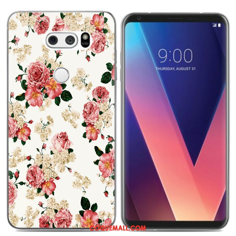 Étui Lg V30 Peinture À L'huile Téléphone Portable Créatif, Coque Lg V30 Petit Frais