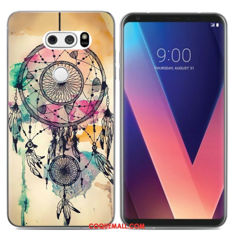 Étui Lg V30 Peinture À L'huile Téléphone Portable Créatif, Coque Lg V30 Petit Frais