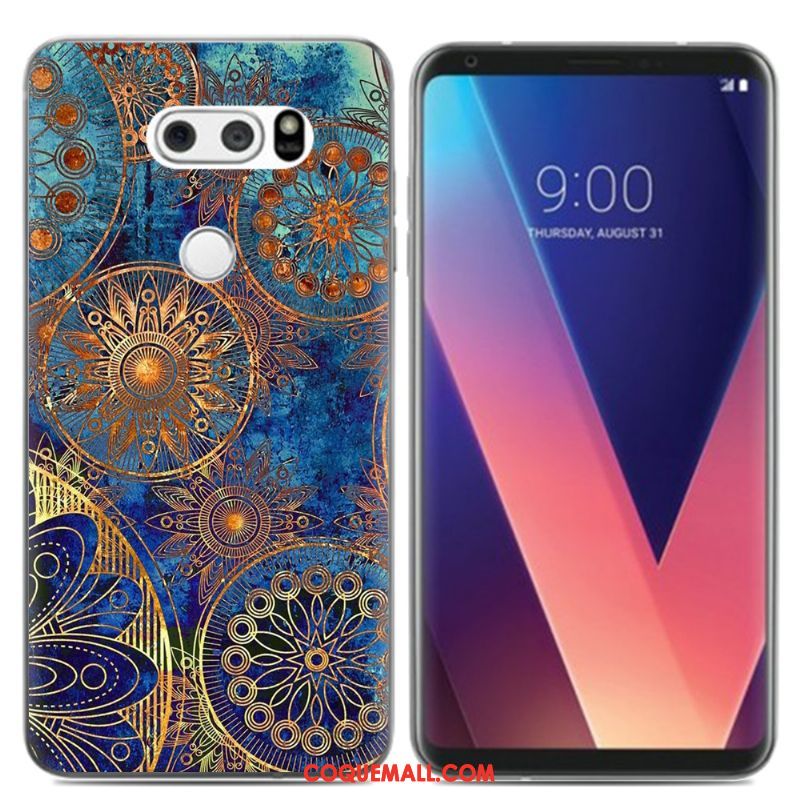 Étui Lg V30 Peinture À L'huile Téléphone Portable Créatif, Coque Lg V30 Petit Frais