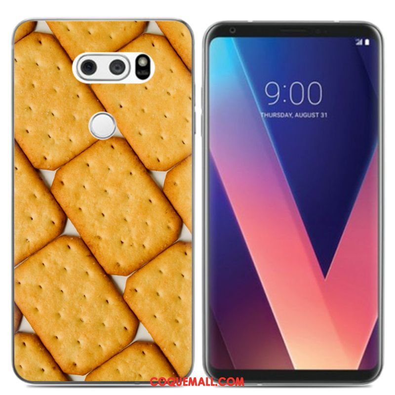 Étui Lg V30 Peinture À L'huile Téléphone Portable Créatif, Coque Lg V30 Petit Frais