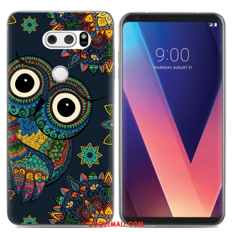 Étui Lg V30 Peinture À L'huile Téléphone Portable Créatif, Coque Lg V30 Petit Frais