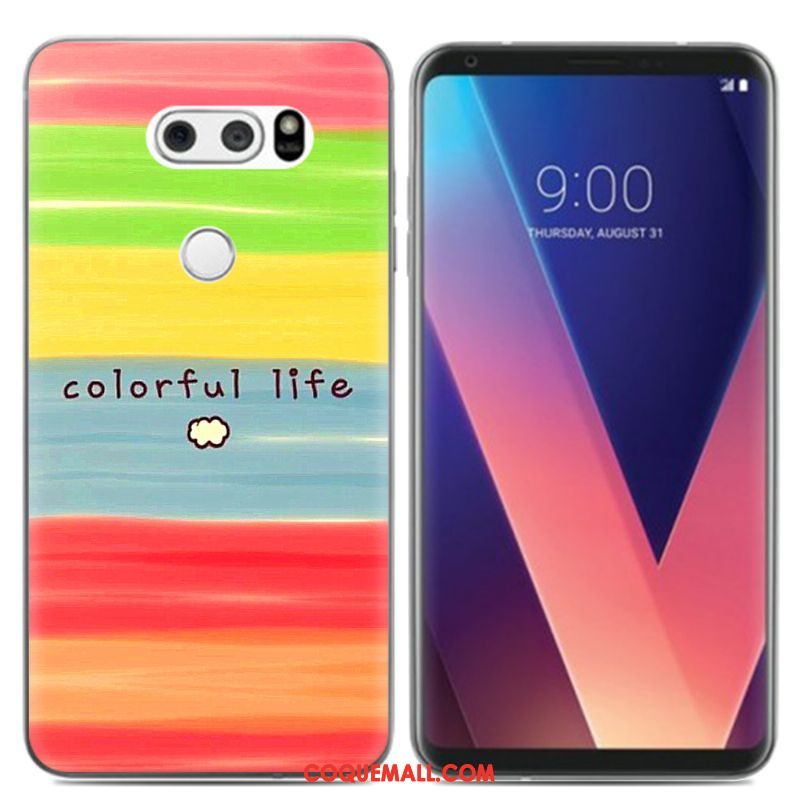 Étui Lg V30 Peinture À L'huile Téléphone Portable Créatif, Coque Lg V30 Petit Frais