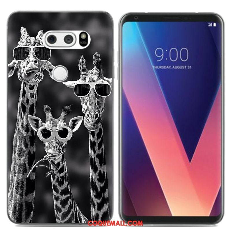 Étui Lg V30 Peinture À L'huile Téléphone Portable Créatif, Coque Lg V30 Petit Frais