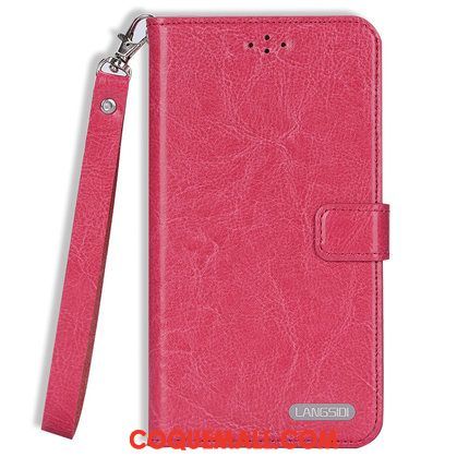 Étui Lg V30 Protection Ornements Suspendus Fluide Doux, Coque Lg V30 Cuir Véritable Téléphone Portable Braun