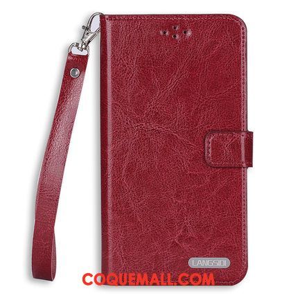 Étui Lg V30 Protection Ornements Suspendus Fluide Doux, Coque Lg V30 Cuir Véritable Téléphone Portable Braun