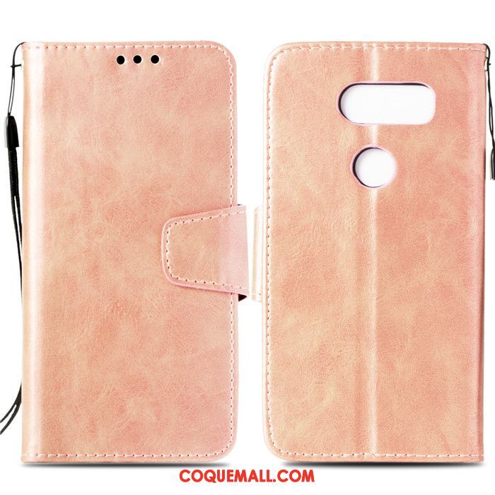 Étui Lg V30 Protection Téléphone Portable Or Rose, Coque Lg V30 Silicone Étui En Cuir