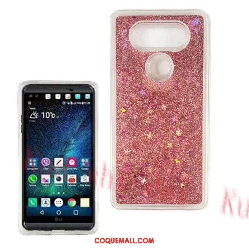 Étui Lg V30 Rose Quicksand Téléphone Portable, Coque Lg V30 Liquide Incassable Sandfarben