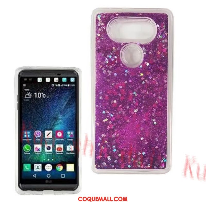 Étui Lg V30 Rose Quicksand Téléphone Portable, Coque Lg V30 Liquide Incassable Sandfarben