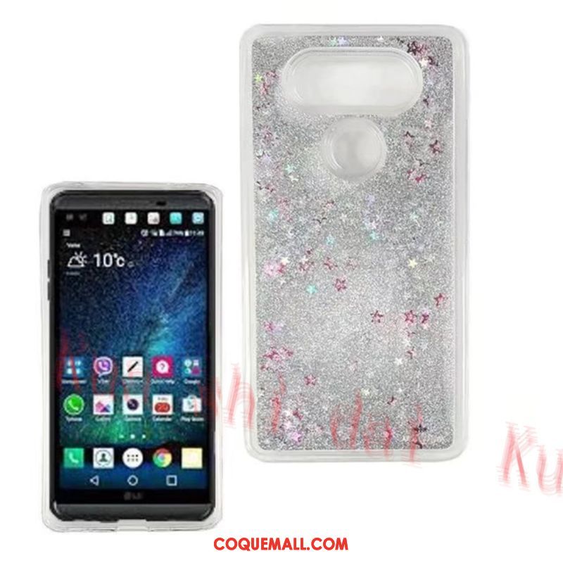 Étui Lg V30 Rose Quicksand Téléphone Portable, Coque Lg V30 Liquide Incassable Sandfarben