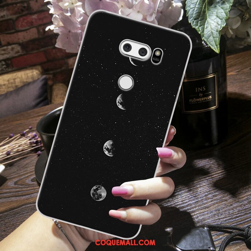 Étui Lg V30 Tout Compris Dessin Animé Protection, Coque Lg V30 Gris Fluide Doux