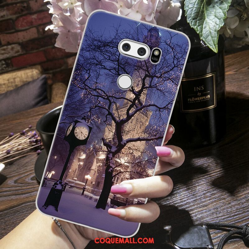 Étui Lg V30 Tout Compris Dessin Animé Protection, Coque Lg V30 Gris Fluide Doux