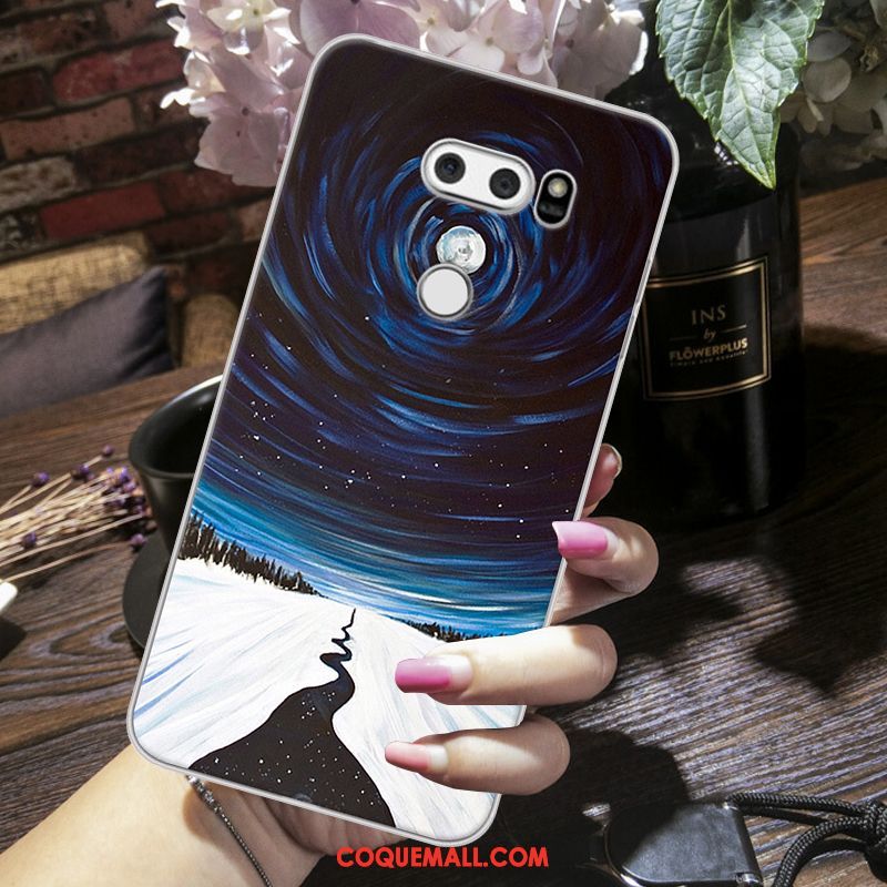 Étui Lg V30 Tout Compris Dessin Animé Protection, Coque Lg V30 Gris Fluide Doux