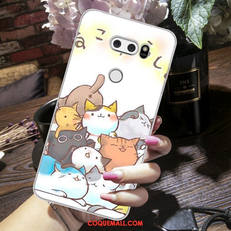 Étui Lg V30 Tout Compris Dessin Animé Protection, Coque Lg V30 Gris Fluide Doux