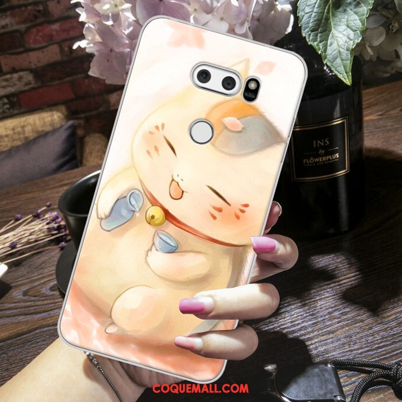 Étui Lg V30 Tout Compris Dessin Animé Protection, Coque Lg V30 Gris Fluide Doux