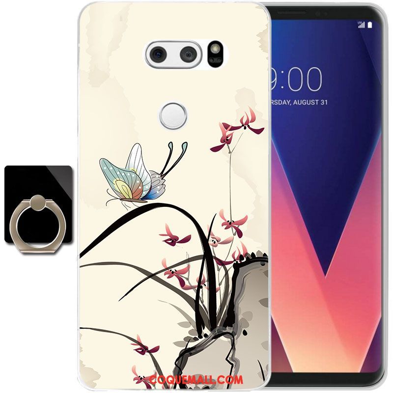 Étui Lg V30 Transparent Fluide Doux Protection, Coque Lg V30 Silicone Tout Compris