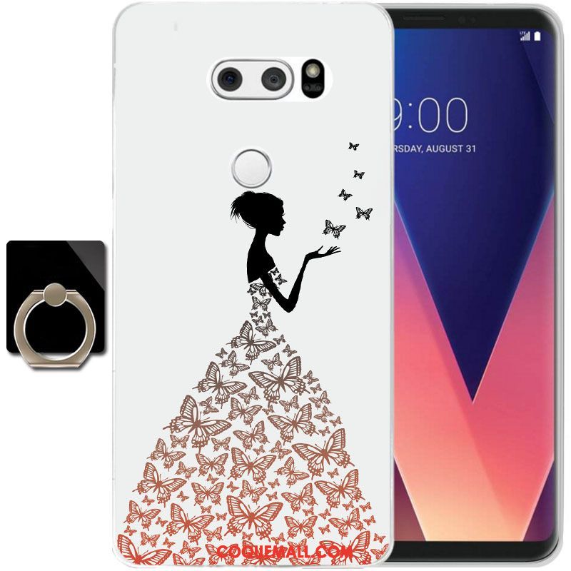 Étui Lg V30 Transparent Fluide Doux Protection, Coque Lg V30 Silicone Tout Compris