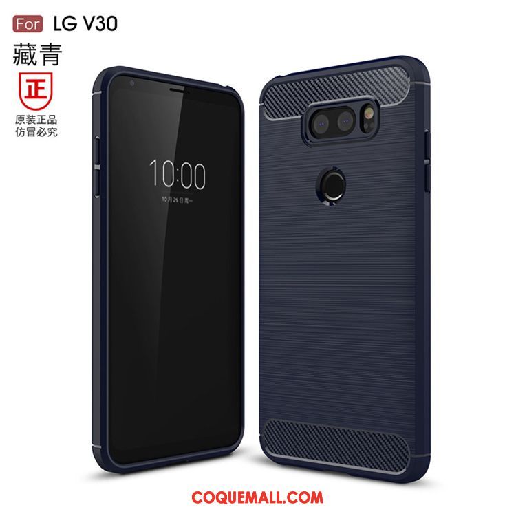 Étui Lg V30 Téléphone Portable Business Modèle Fleurie, Coque Lg V30 Noir Fluide Doux