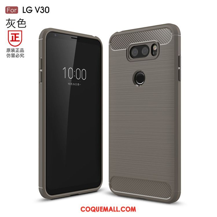 Étui Lg V30 Téléphone Portable Business Modèle Fleurie, Coque Lg V30 Noir Fluide Doux