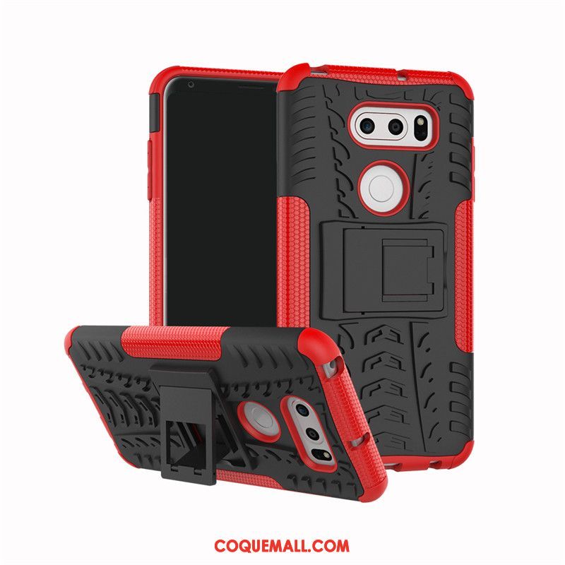 Étui Lg V30 Téléphone Portable Modèle Fleurie Rouge, Coque Lg V30 Incassable Créatif