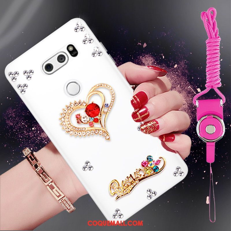 Étui Lg V30 Téléphone Portable Protection Strass, Coque Lg V30 Fluide Doux Incassable