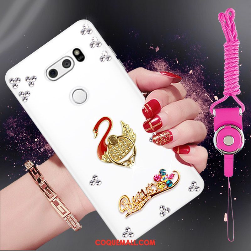 Étui Lg V30 Téléphone Portable Protection Strass, Coque Lg V30 Fluide Doux Incassable